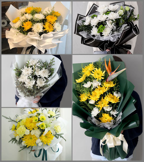 四川成都彭州市致和镇青石村白事花束代送